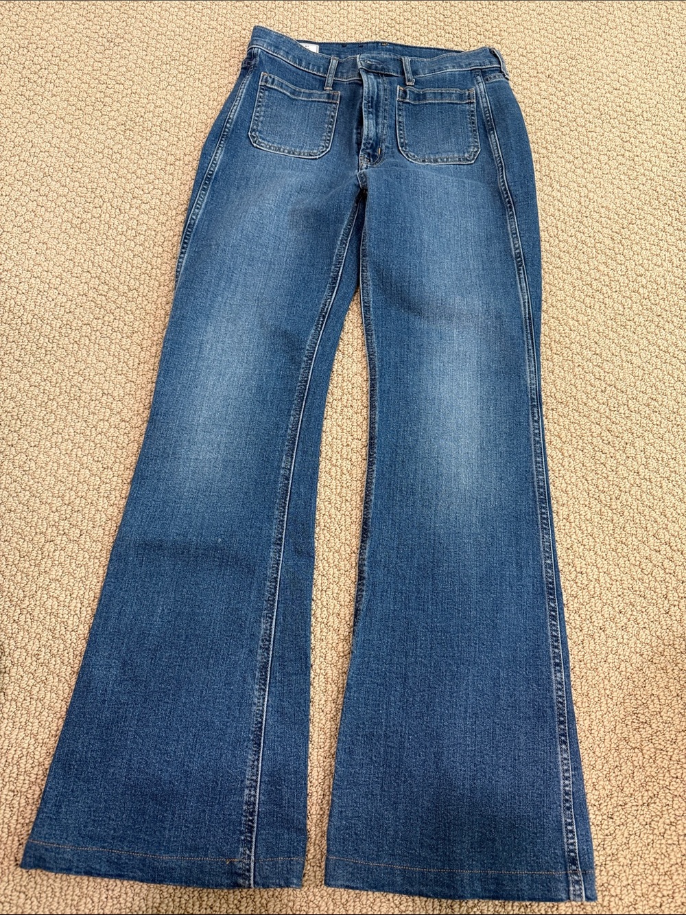 GAP Women's Blue Flared High rise jeans